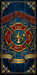 Firefighter Tradition Dedication Sacrifice Large Bath Beach Towel