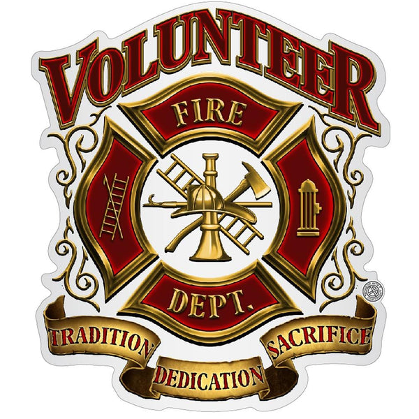 Volunteer Firefighter Premium Reflective Decal