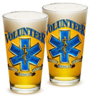 Volunteer EMS 16oz Pint Glass Glass Set