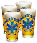 Volunteer EMS 16oz Pint Glass Glass Set