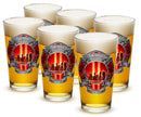 Tribute High Honor Red Firefighter 16oz Shooter Shot Glass Glass Set