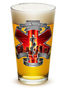 Tribute High Honor Red EMS 16oz Pint Glass Glass Set