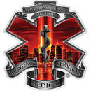 Red High Honor EMS Tribute Premium Reflective Decal