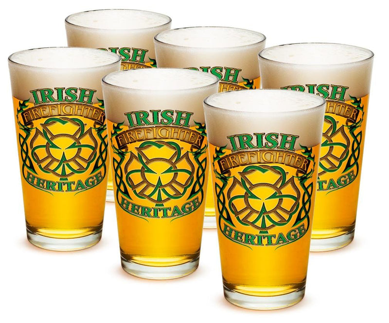 Firefighter Irish Heritage 16oz Pint Glass Glass Set