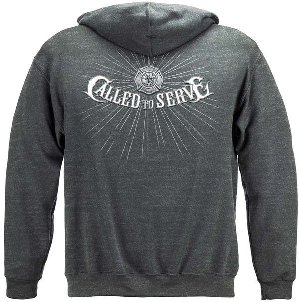 Firefighter Called To Serve Premium Hooded Sweat Shirt
