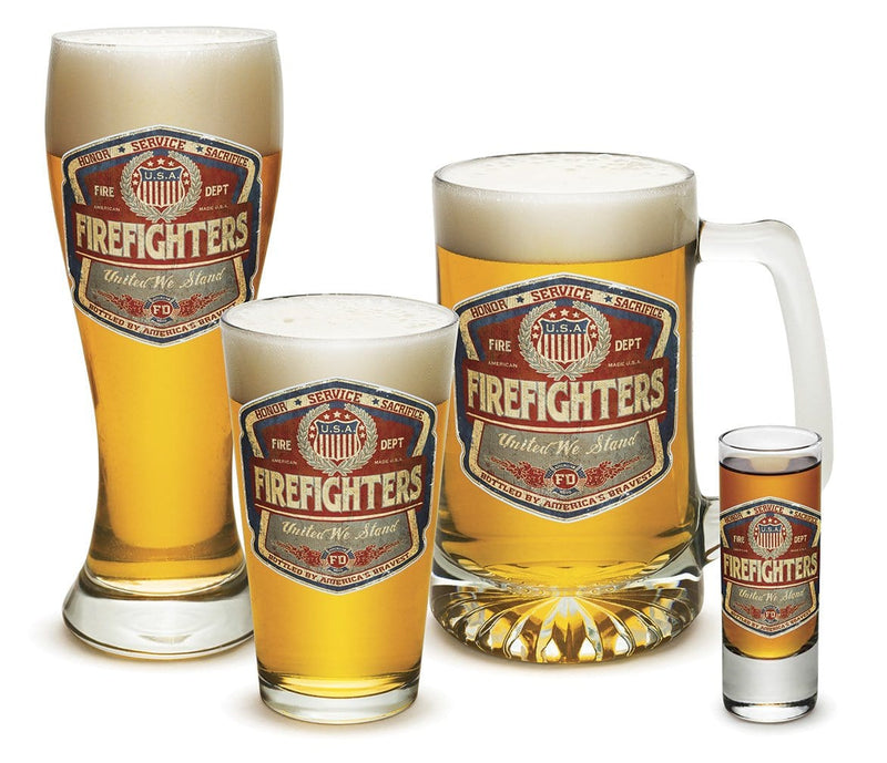 Denim Fade  Label Firefighter 4 Piece Glass Gift Set