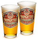 Denim Fade  Label Firefighter 16oz Pint Glass Glass Set