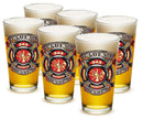 Fire Honor Courage Sacrifice 343 badge Firefighter 16oz Pint Glass Glass Set