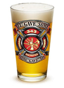 Fire Honor Courage Sacrifice 343 badge Firefighter 16oz Pint Glass Glass Set