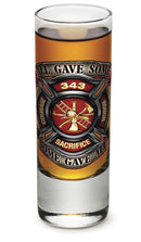 Fire Honor Courage Sacrifice 343 badge Firefighter 2oz Shooter Shot Glass Glass Set