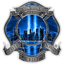 911 Firefighter Blue Skies We Will Never Forget Premium Reflective Decal