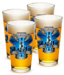 911 EMS Blue Skies we will never forget 16oz Pint Glass Glass Set