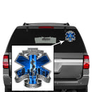 911 EMS Blue Skies We Will Never Forget Premium Reflective Decal