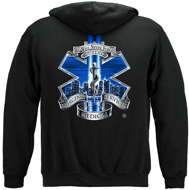 911 EMS Blue Skies We Will Never Forget Premium Long Sleeves