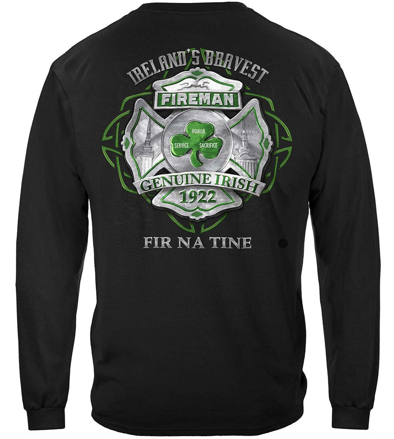 Firefighter Garda Irish Ireland's Irish Bravest Premium T-Shirt