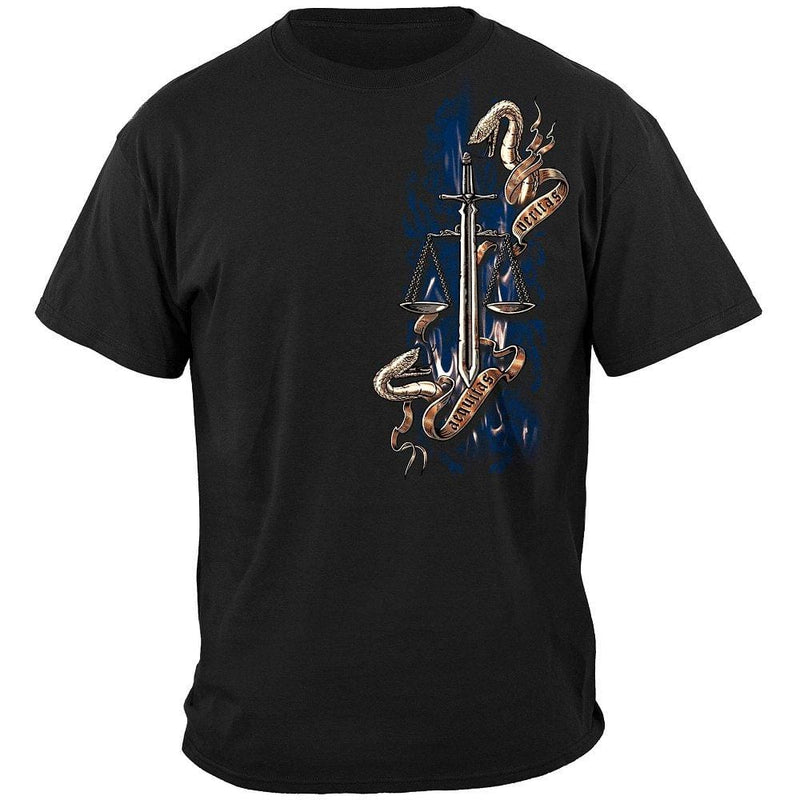 Police Full Front Scale of Justice Premium Hooded Sweat Shirt