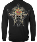 Firefighter Skull Wings Full Premium T-Shirt