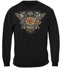 Firefighter Skull Wings Full Premium Hooded Sweat Shirt