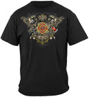 Firefighter Skull Wings Full Premium T-Shirt