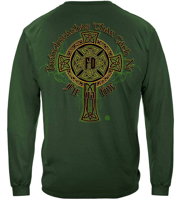 Irish Firefighter Gold Cross Premium Long Sleeves