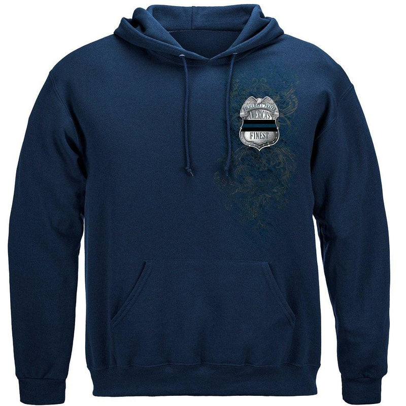Policeman's Chrome Badge With Policeman's Prayer Premium T-Shirt
