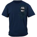 Policeman's Chrome Badge With Policeman's Prayer Premium T-Shirt