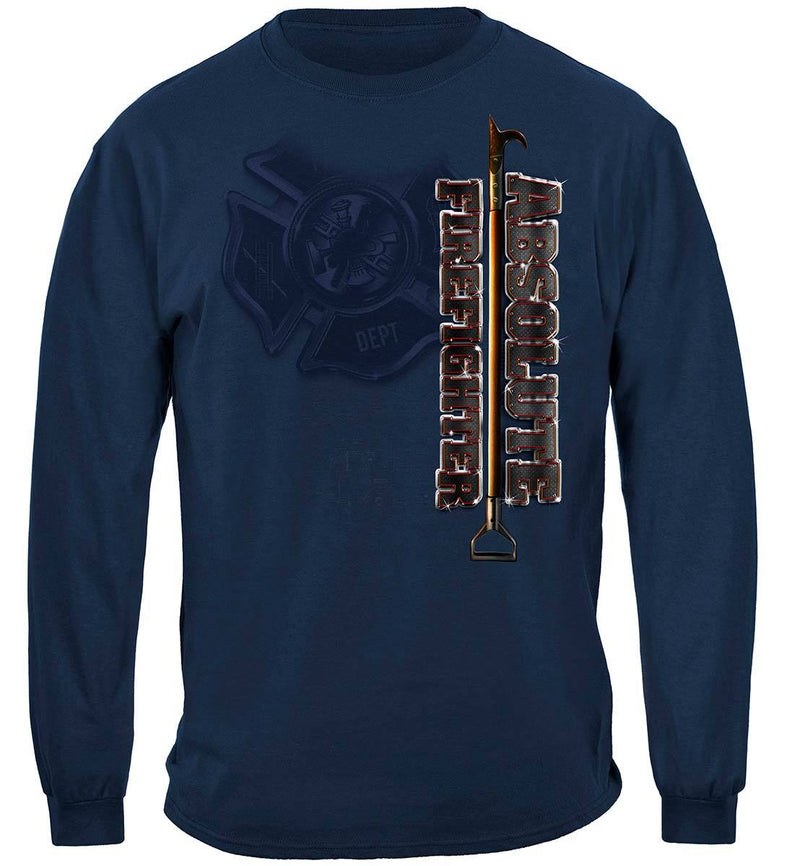 Absolute Firefighter Blue Print Premium Long Sleeves