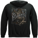 Firefighter St. Michael's Protect Us Silver Foil Premium Hooded Sweat Shirt