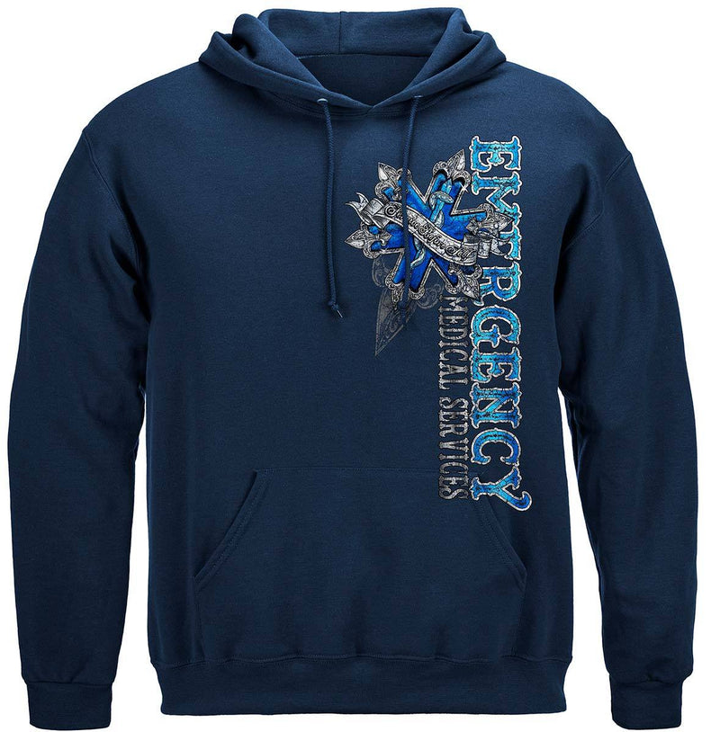 EMS Steel Silver Foil Premium Hooded Sweat Shirt