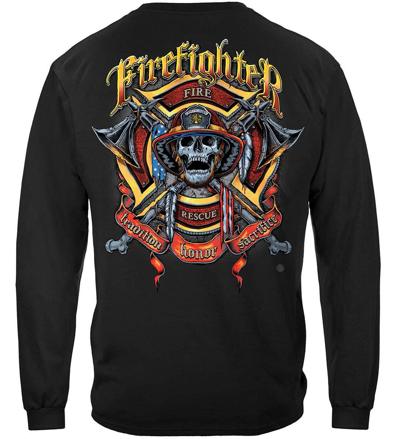Firefighter Biker And Axes Premium T-Shirt