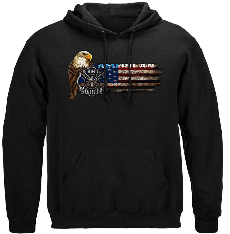Firefighter Eagle And Flag Premium Long Sleeves