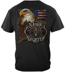 Firefighter Eagle And Flag Premium T-Shirt