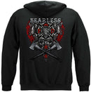 Firefighter Fearless Silver Foil Premium Hooded Sweat Shirt