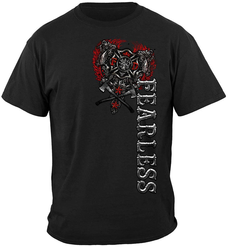 Firefighter Fearless Silver Foil Premium Long Sleeves