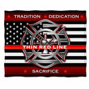 Thin Red Line Firefighter Premium Blanket
