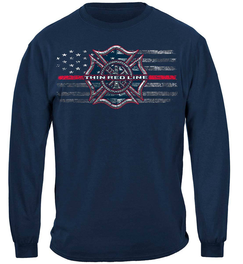 Thin Red Line Firefighter Premium Hooded Sweat Shirt
