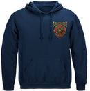 Firefighter Flames Gold Shield Premium Long Sleeves