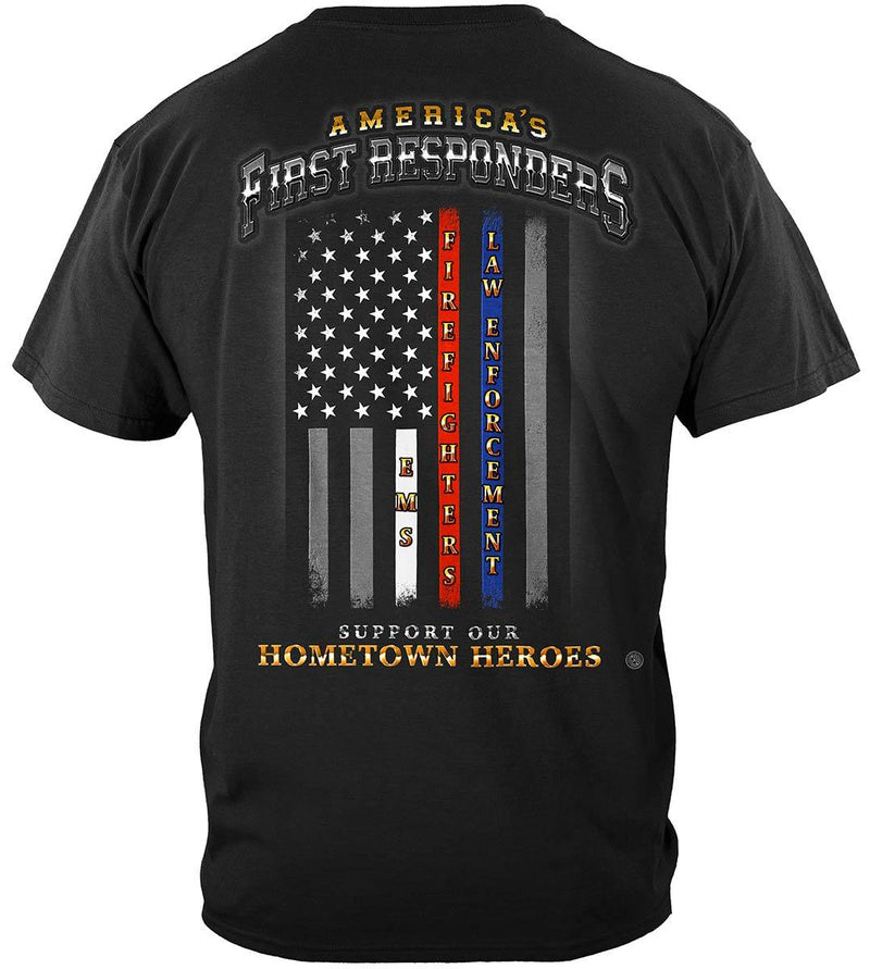 First Responder Flag of Honor Premium Hooded Sweat Shirt