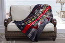 Firefighter American Flag Thin Red Line Premium Blanket