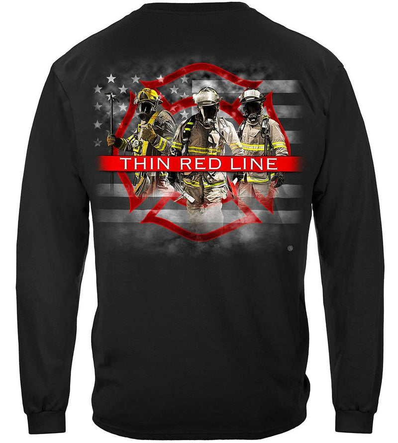 Firefighter American Flag Thin Red Line Premium T-Shirt