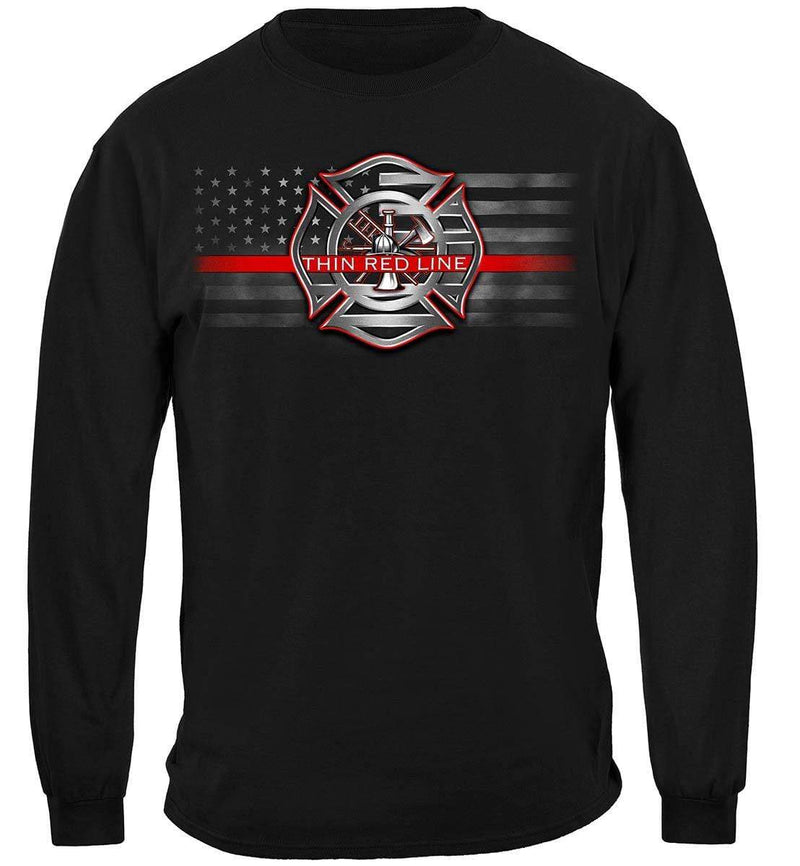 Firefighter American Flag Thin Red Line Premium T-Shirt