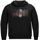 Firefighter American Flag Thin Red Line Premium Hooded Sweat Shirt