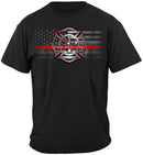 Firefighter American Flag Thin Red Line Premium Hooded Sweat Shirt