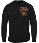 Firefighter Patriotic Patriot Skull Premium Hooded Sweat Shirt