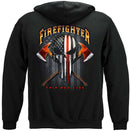 American Pride Firefighter Skull of Freedom Premium Hooded Sweat Shirt