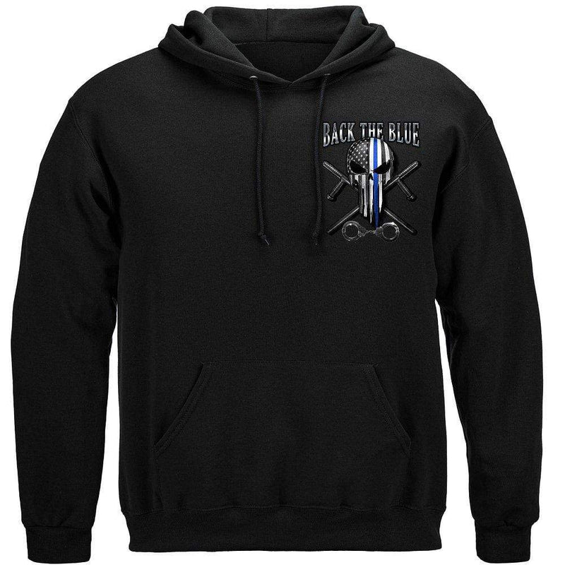 Law Enforcement Back the Blue Freedom Skull Premium Long Sleeves