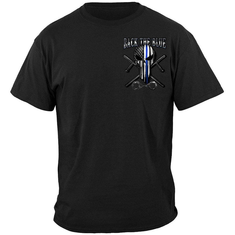 Law Enforcement Back the Blue Freedom Skull Premium Long Sleeves