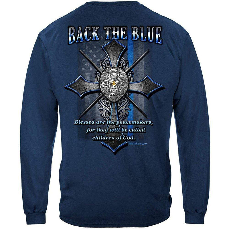 Back the Blue Matthew 5:9 Christian Shirt Premium T-Shirt