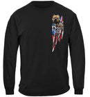 Firefighter Pit Bull Dog Tattoo American Flag Premium Long Sleeves