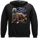 Firefighter Pit Bull Dog Tattoo American Flag Premium Long Sleeves